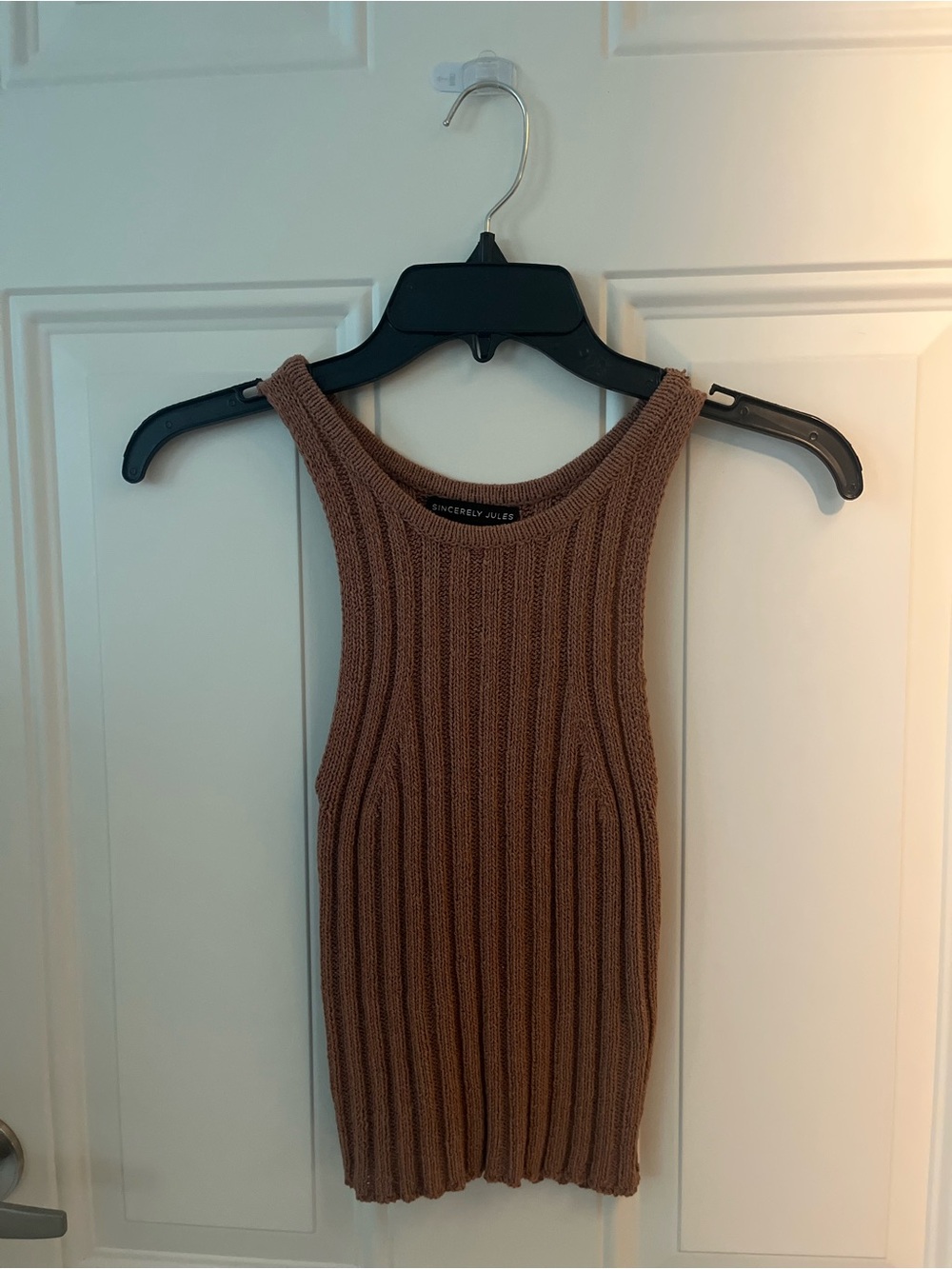 Sincerely Jules Ribbed Knit Tank in Dusty Rose Brown